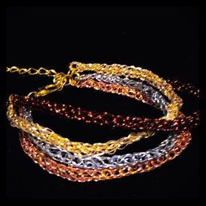 Handmade lightweight multi-link metal bracelet